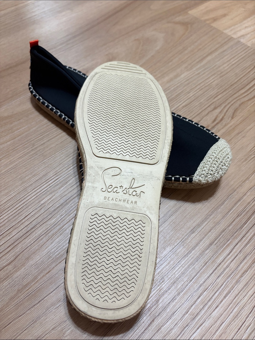 Sea Star Beachwear Women’s Size 10 Black Espadrille Water Shoes Slip On Flats - Picture 5 of 6